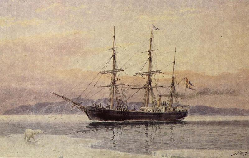 unknow artist polarfartyget vega pa en akvarell av jacob hagg Spain oil painting art